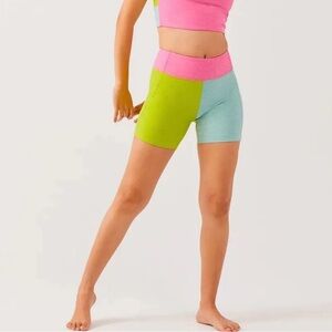 NWT Outdoor Voices Bubblegum/Peridot Shorts